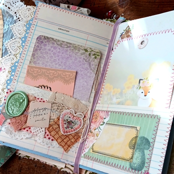 Boho Whimsical Forest Soft Cover Handmade Journal - Picture 12 of 14